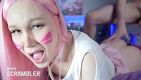 Hot blonde brunette gets fucked in her ass and gets creampie