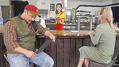 Horny latina pornstar waiting for a cock in stockings