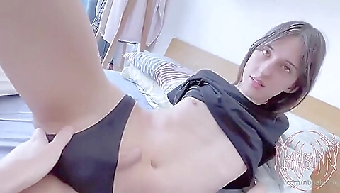 Cute amateur brunette babe gets her pussy banged hard