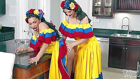 Gorgeous brunette milf getting anal fucked in a interracial scene