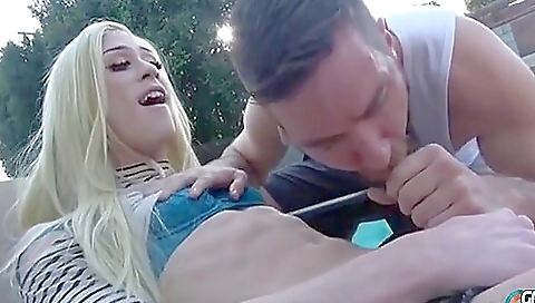 teen takes big cock in her mouth and in her throat