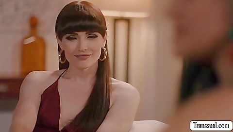 Brunette with a nice big round pussy gets deepthroat fucked